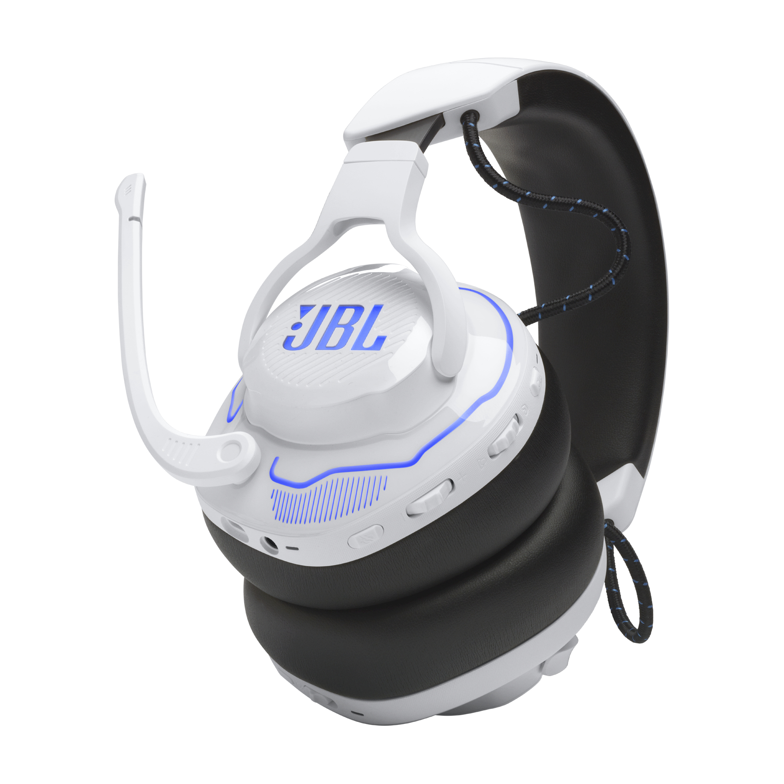 JBL Quantum 910P Headset Wired & Wireless Head-band Gaming USB Type-C Bluetooth Blue, White – image 9