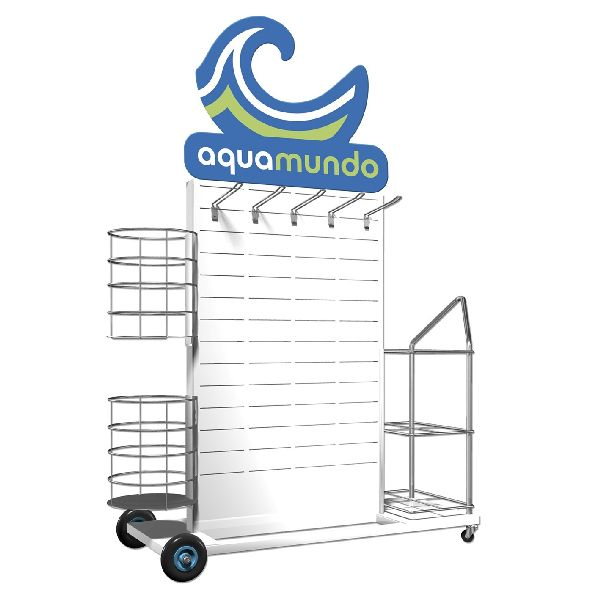 Display CP Aquamundo Perakende Teşhir Standı Mavi/Metalik