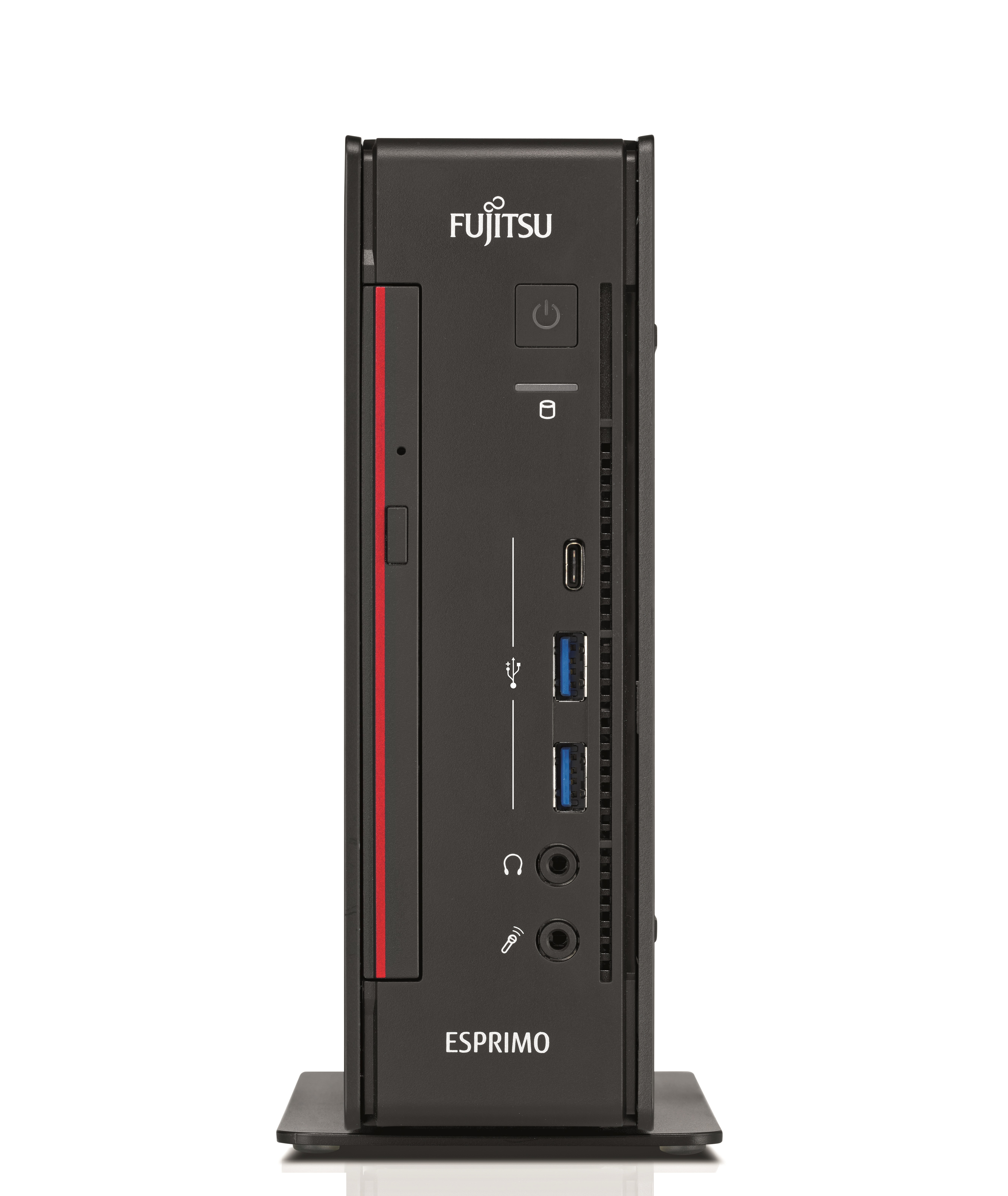 Fujitsu ESPRIMO Q957 Intel® Core™ i5 i5-7500T 8 GB DDR4-SDRAM 256 GB SSD Windows 10 Pro Mini PC Black, Red image 2