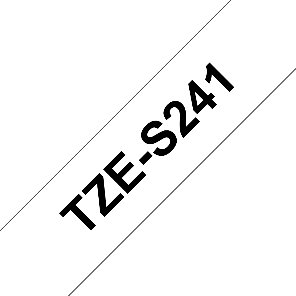 Brother TZE-S241 etikettien kirjoitusnauha Musta valkoisella TZ