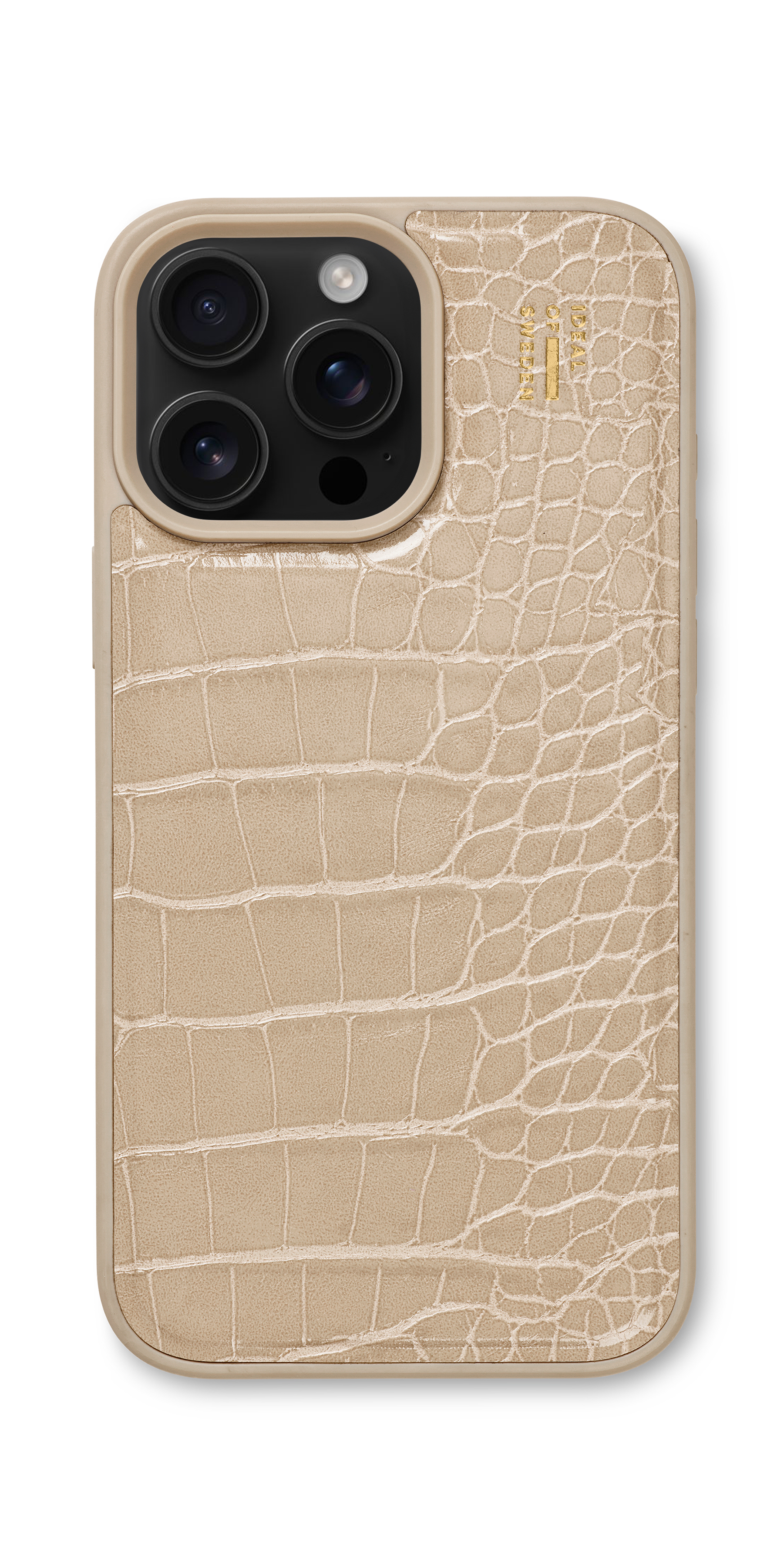 iDeal of Sweden Vegan Leather Case MagSafe iPhone 16 Pro Warm Beige Croco
