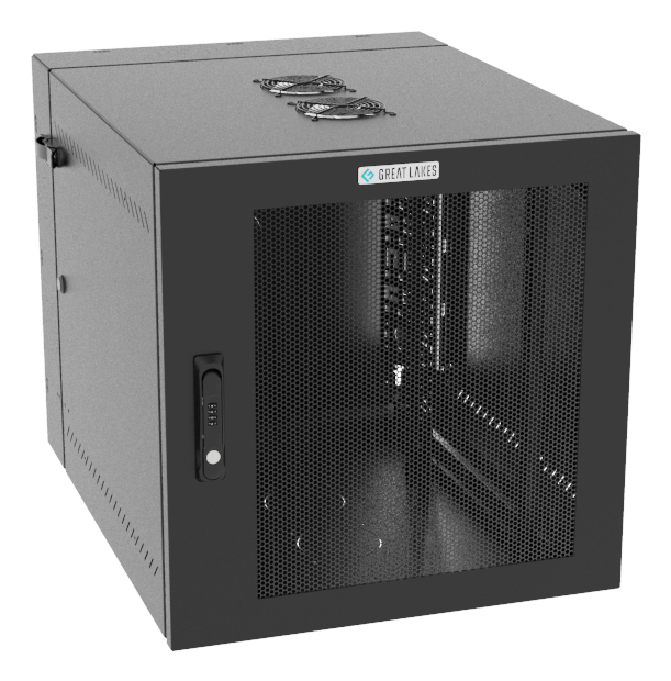 Vertiv VR Rack GL24WMCMM-B-SC-AF-CM rack cabinet 12U Wall mounted rack Black – image 1