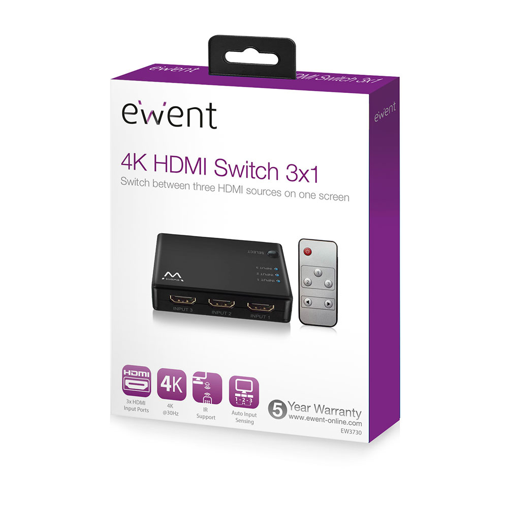 Ewent EW3730 video switch HDMI – image 4