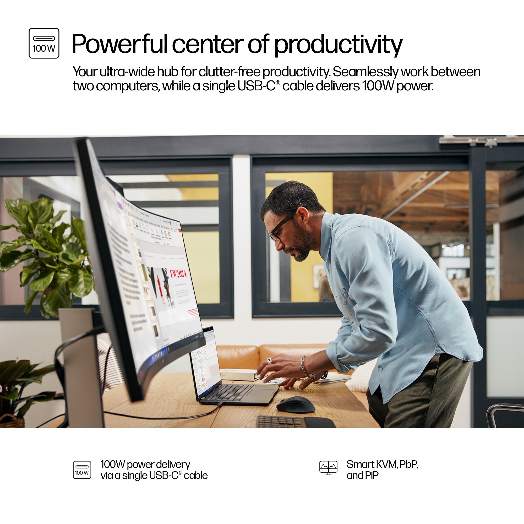 HP Series 5 Pro 34 inch WQHD USB-C Conferencing Monitor – 534pm image 12