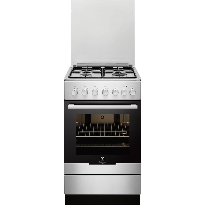 Electrolux RKK21150OX Freestanding cooker Electric Gas Black, Stainless steel