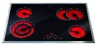 CDA HCC762SS hob Stainless steel Built-in Ceramic hob 4 zone(s)