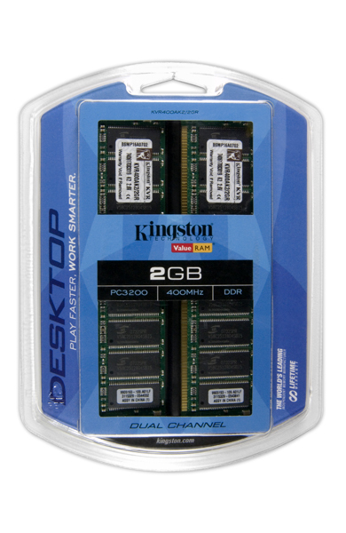 Kingston Technology 2048MB(2 X 1024MB), PC3200, DUAL CHANNEL, DDR 400MHZ – image 2