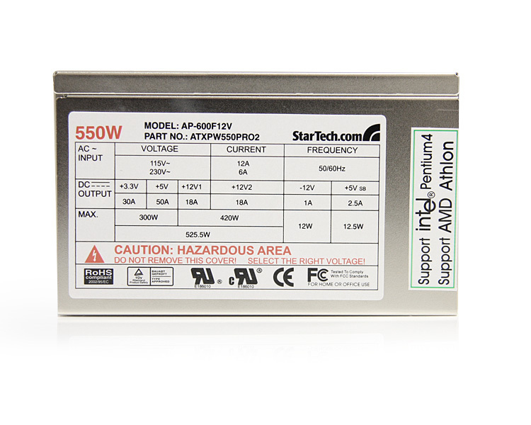 StarTech.com ATXPW550PRO2 power supply unit – image 4