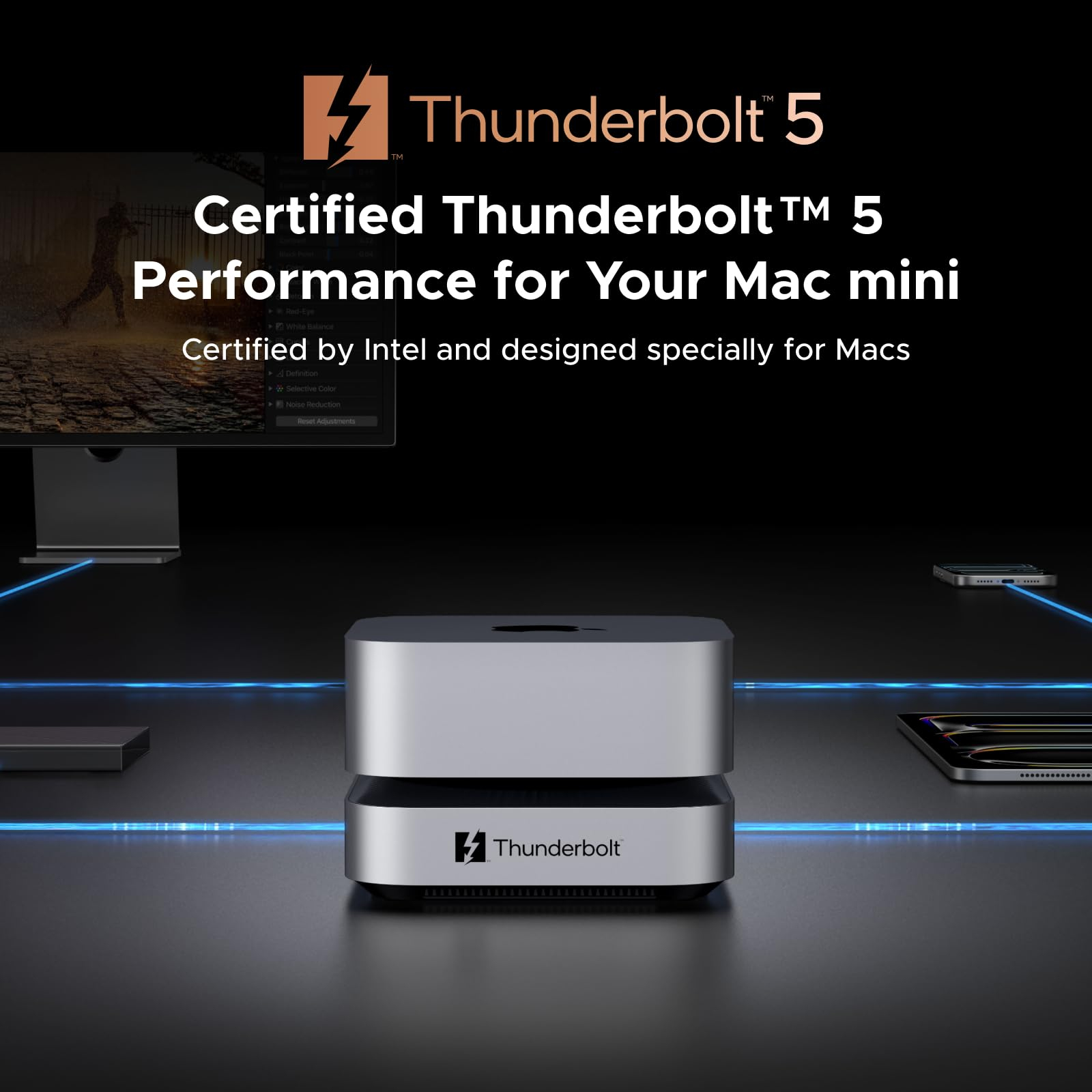 Ugreen 85883EU interface hub Thunderbolt 5 120000 Mbit/s Black, Grey – image 4