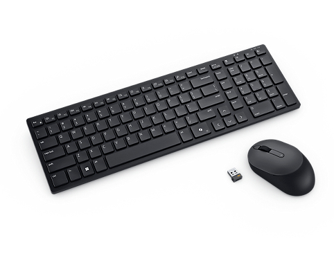 DELL KM555 tastiera Mouse incluso Universale RF senza fili Bluetooth QWERTY Nordic Nero