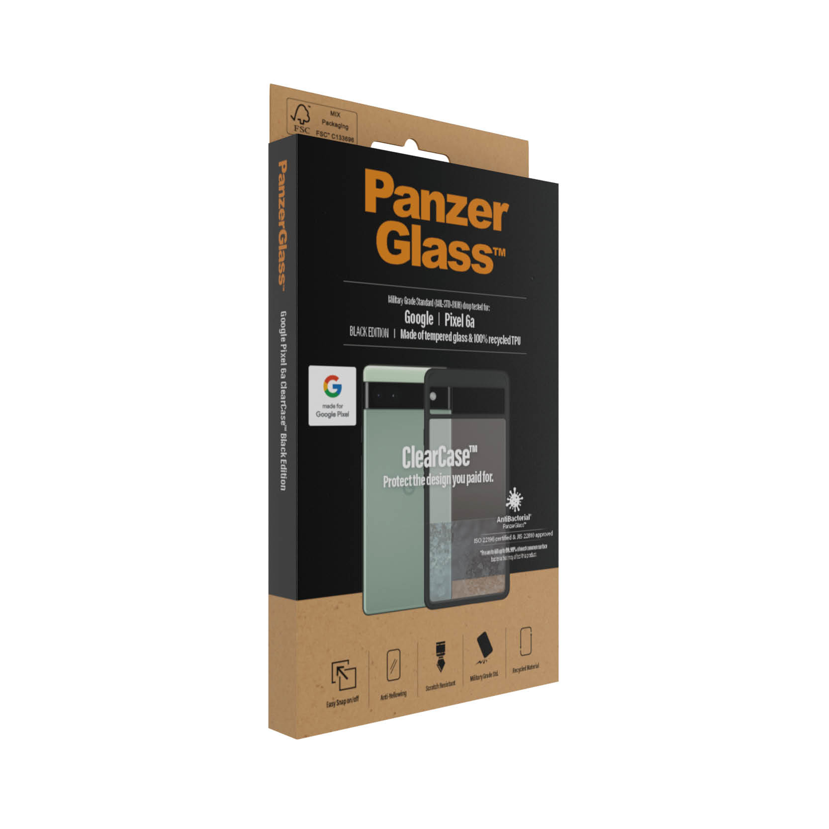 PanzerGlass Google Pixel 6a ClearCase Black AB – image 4