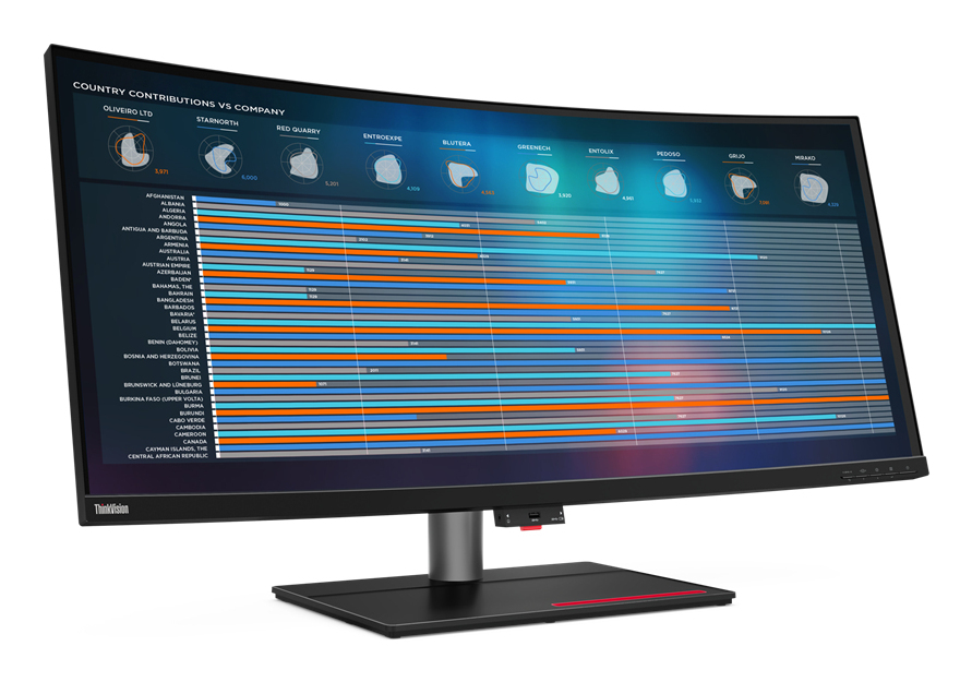 Lenovo ThinkVision P40w-20. Display diagonal: 100.8 cm (39.7"), Display resolution: 5120 x 2160 pixels, HD type: 5K Ultra 