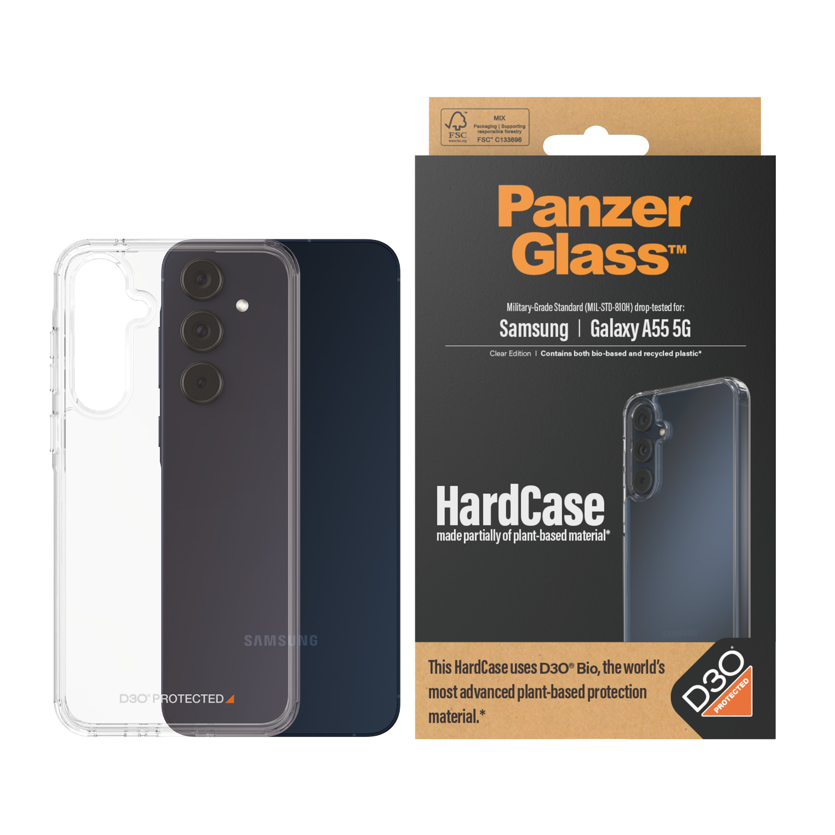 PanzerGlass® HardCase Transparent w. D3O® Samsung Galaxy A55 5G – image 2