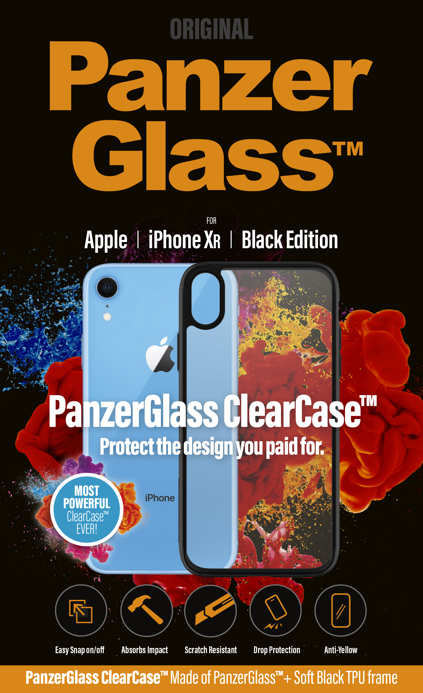 PanzerGlass ® ClearCase iPhone XR | Black – image 3
