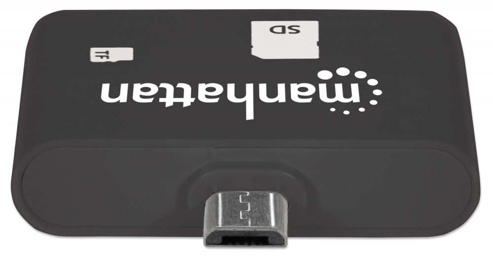 Manhattan Mobile OTG Card Reader/Writer, 24-in-1, OTG enabled Smartphone/Tablets using Micro-USB port, Black, Blister – image 6