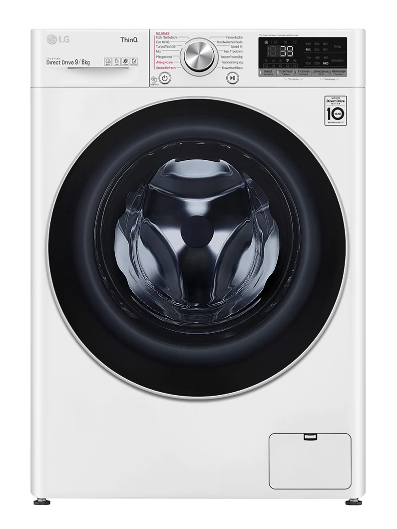 LG V7WD906A washer dryer Freestanding Front-load White – image 1
