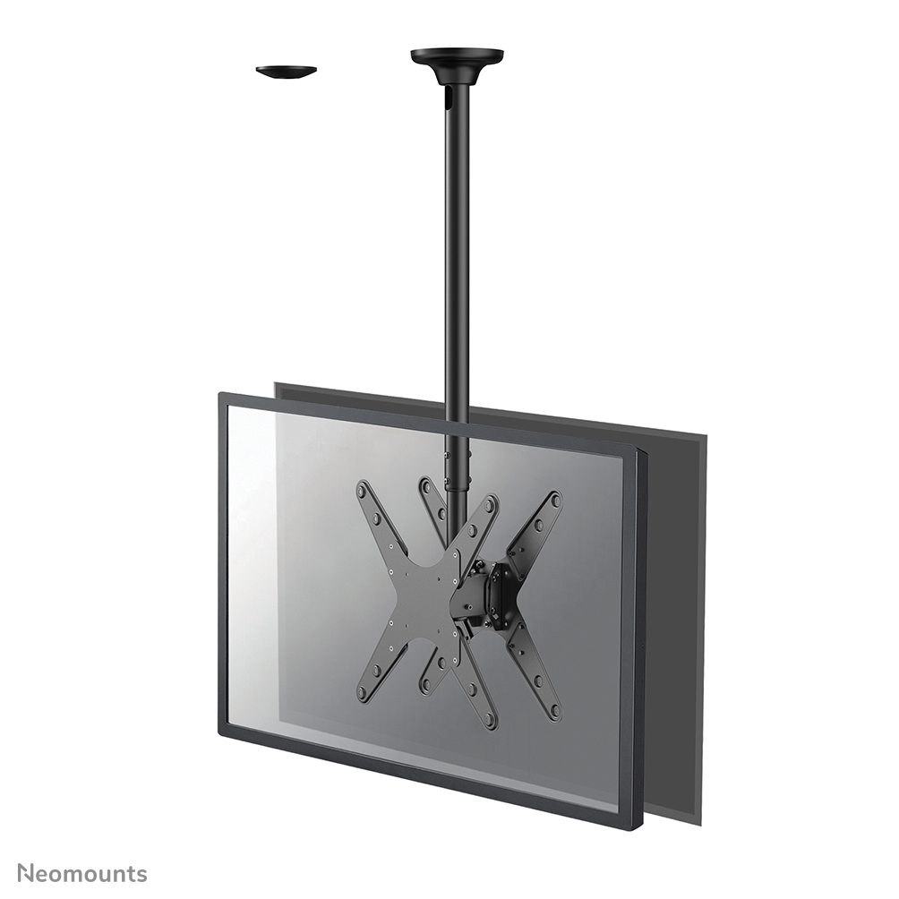 Neomounts FPMA-C340DBLACK Dual monitor/TV mount ceiling 32-75" - h 106-156 cm – image 1