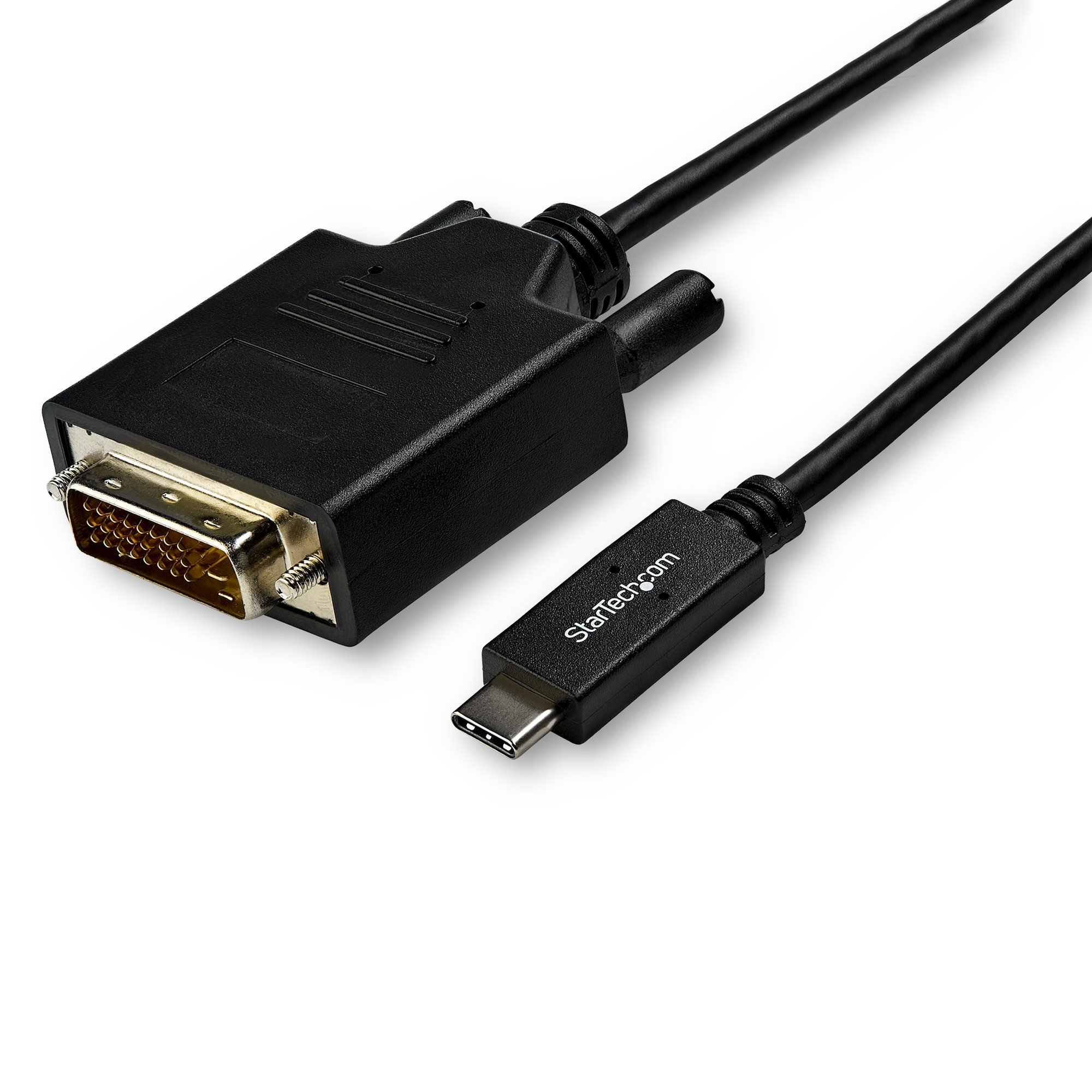 StarTech.com 10ft (3m) USB C to DVI Cable, 1080p (Single Link) USB Type-C (DP Alt Mode HBR2) to DVI-Digital Video Adapter Cable, Thunderbolt 3 Compatible, Laptop to DVI Monitor/Display - USB-C Adapter Cable (CDP2DVI3MBNL) - External video adapter - VIA/VLI - VL100 / Parade - PS171 - USB-C - DVI - black - for P/N: TB4CDOCK