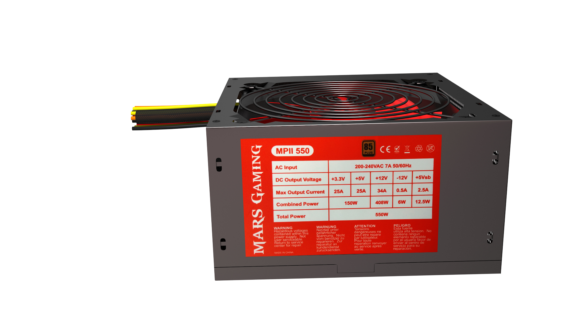 Mars Gaming MPII550 power supply unit – image 2