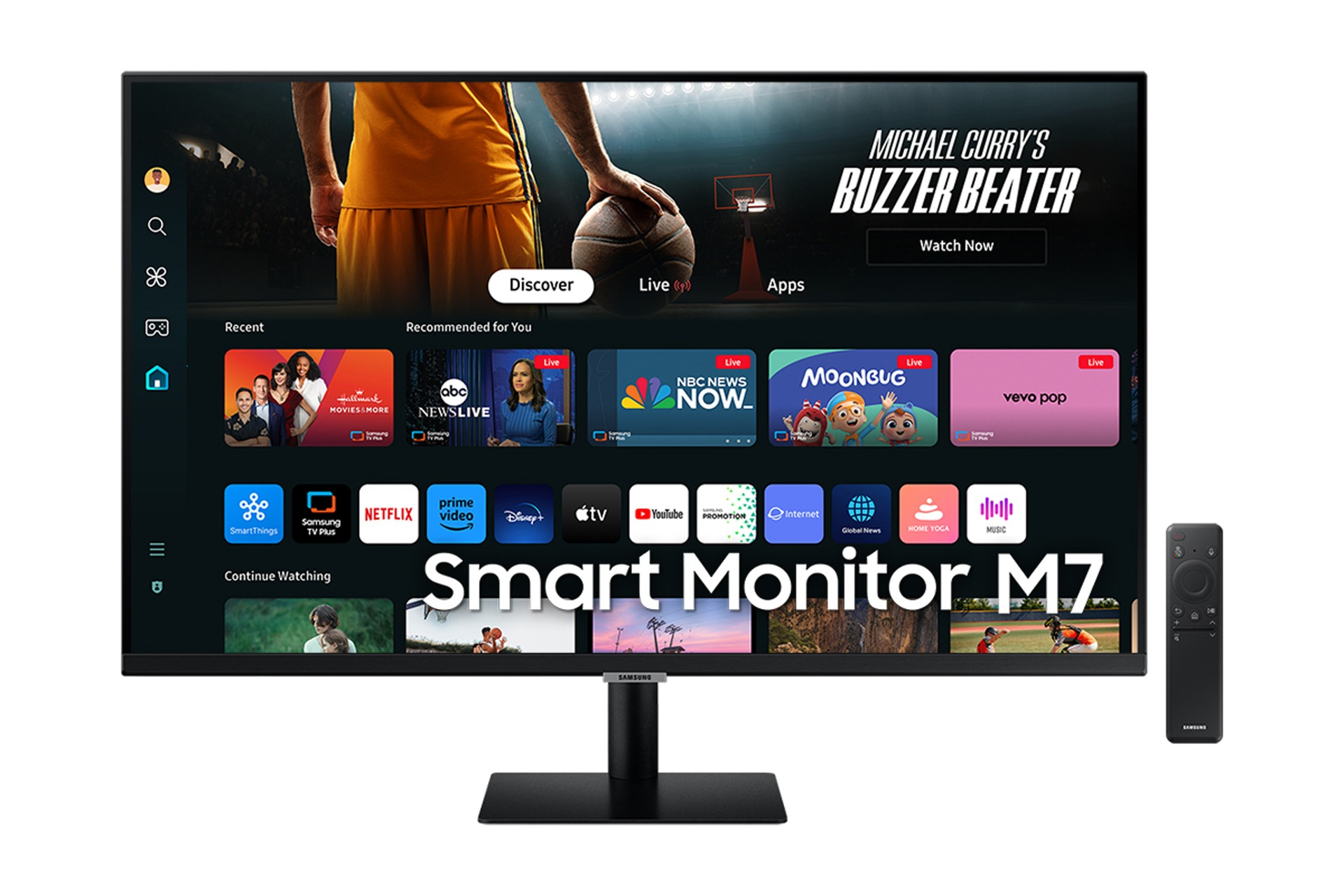 Samsung Smart Monitor M7 S32DM700UU Monitor PC 813 cm (32") 3840 x 2160 Pixel 4K Ultra HD LED Nero
