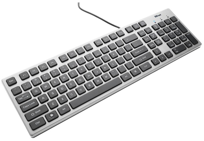 Trust 16714 keyboard USB Slovakian Black, Grey