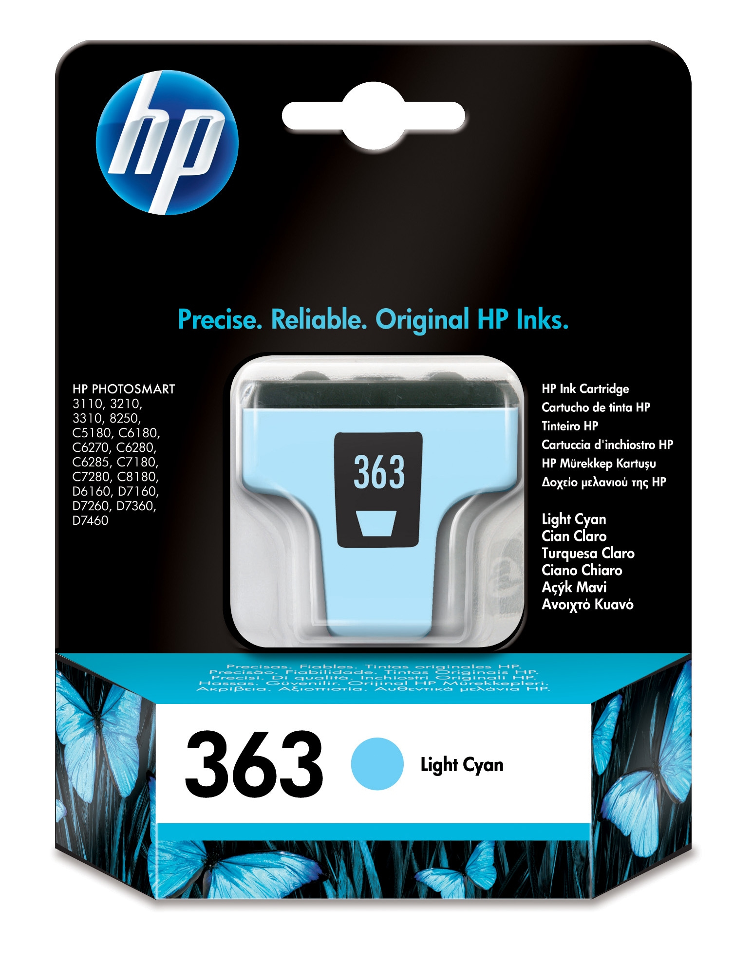 HP Cartucho de tinta cian HP 363 con tinta Vivera – image 1