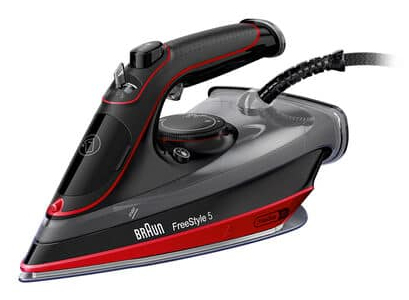 Braun TexStyle 5 SI 5057 RD Steam iron Ceramic soleplate 2700 W Black, Red