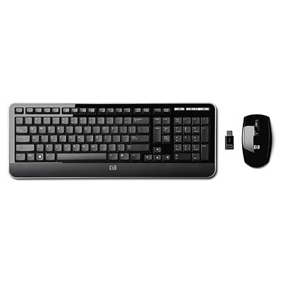 HP KZ256AA keyboard Mouse included RF Wireless Black