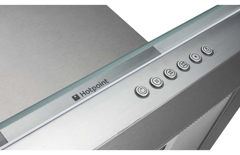 Hotpoint HDF9.5SAB cooker hood Wall-mounted Silver 474 m³/h – image 3