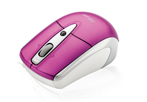 Trust Retractable Laser Mini Mouse for Mac & Windows PC - Pink