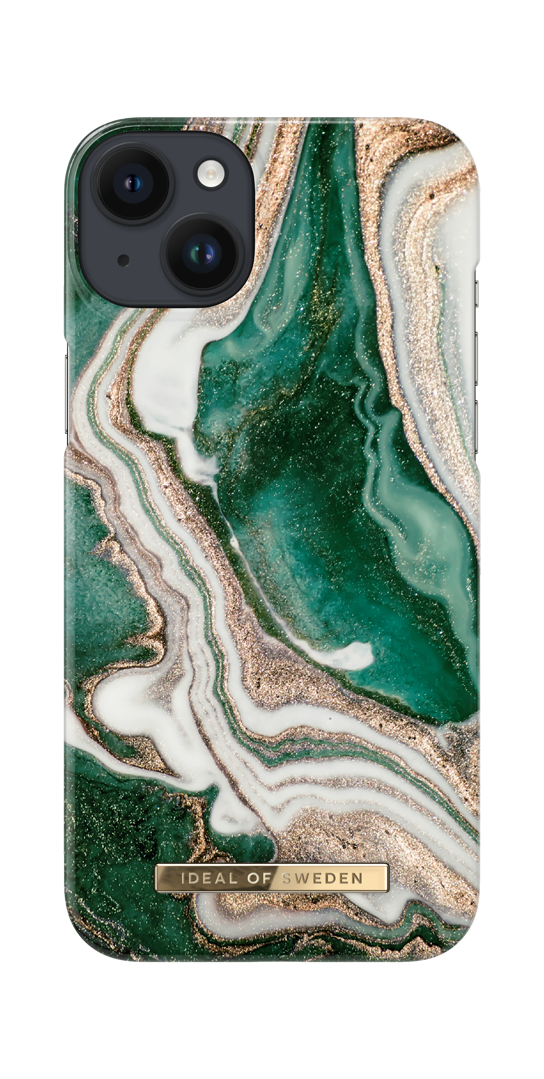 iDeal of Sweden Printed Case iPhone 14PL Golden Jade Marble – image 3