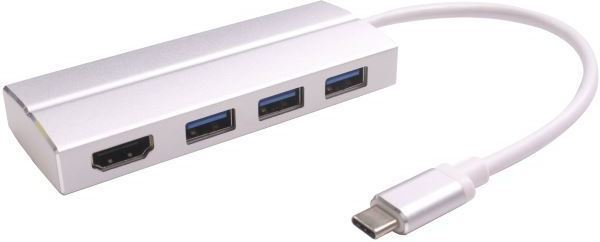 Microconnect USB3.1CCOM8S laptop dock/port replicator USB 3.2 Gen 1 (3.1 Gen 1) Type-C Silver