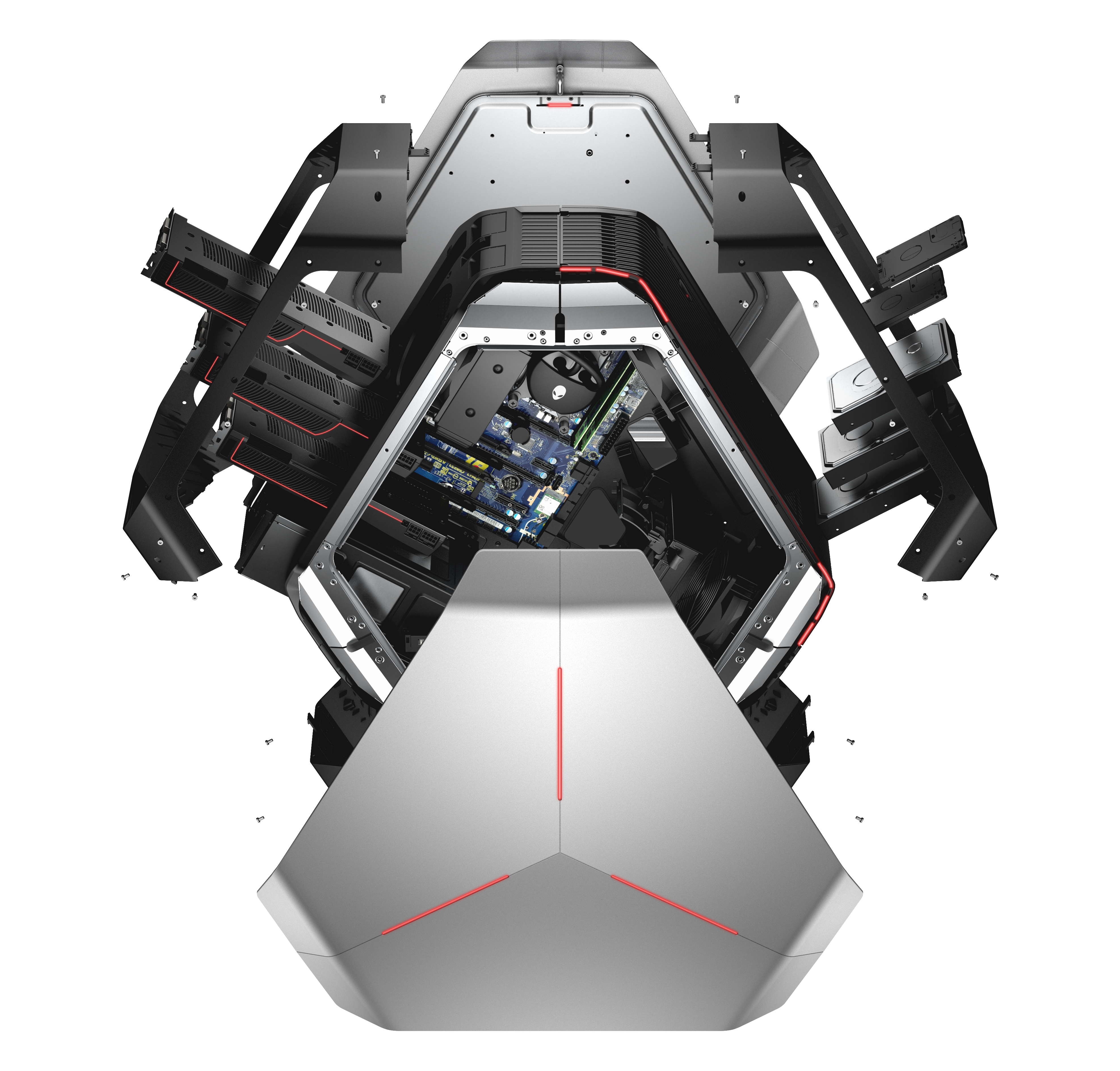 Alienware Area-51 R3 Threadripper Edition AMD Ryzen™ Threadripper™ 1920X 16 GB DDR4-SDRAM 2.25 TB HDD+SSD NVIDIA® GeForce® GTX 1070 Windows 10 Tower PC Black, Grey, Silver image 8