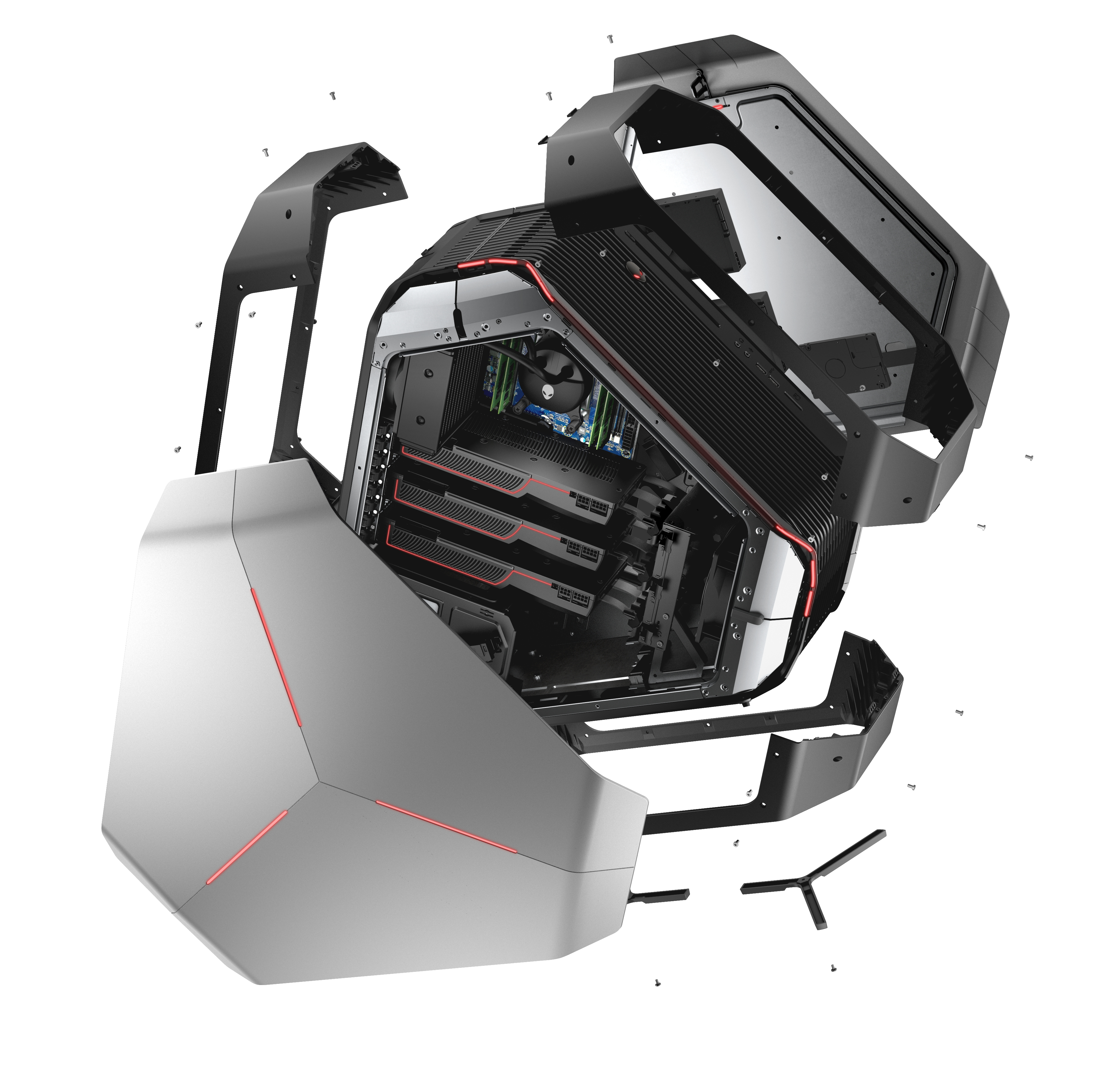 Alienware Area-51 R3 Threadripper Edition AMD Ryzen™ Threadripper™ 1920X 16 GB DDR4-SDRAM 2.25 TB HDD+SSD NVIDIA® GeForce® GTX 1070 Windows 10 Tower PC Black, Grey, Silver image 7
