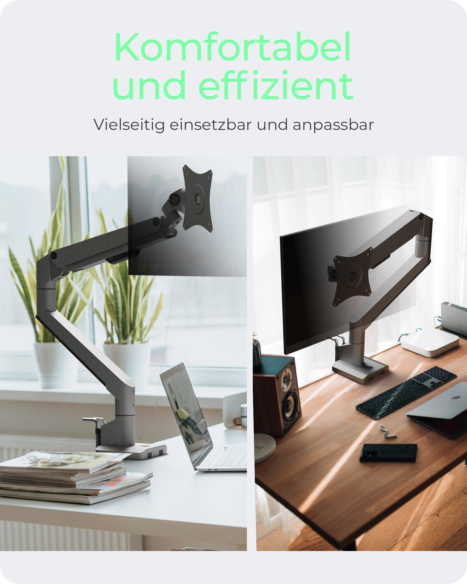 Monitorständer IcyBox 1 Monitor mit Tischhalterung