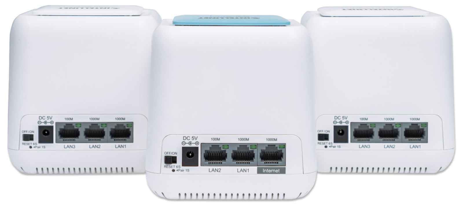 Intellinet Whole Home Mesh Wireless AC1200 Kit 1 Router and 2 Repeaters, Retail Box (Euro 2-pin plug) – image 2