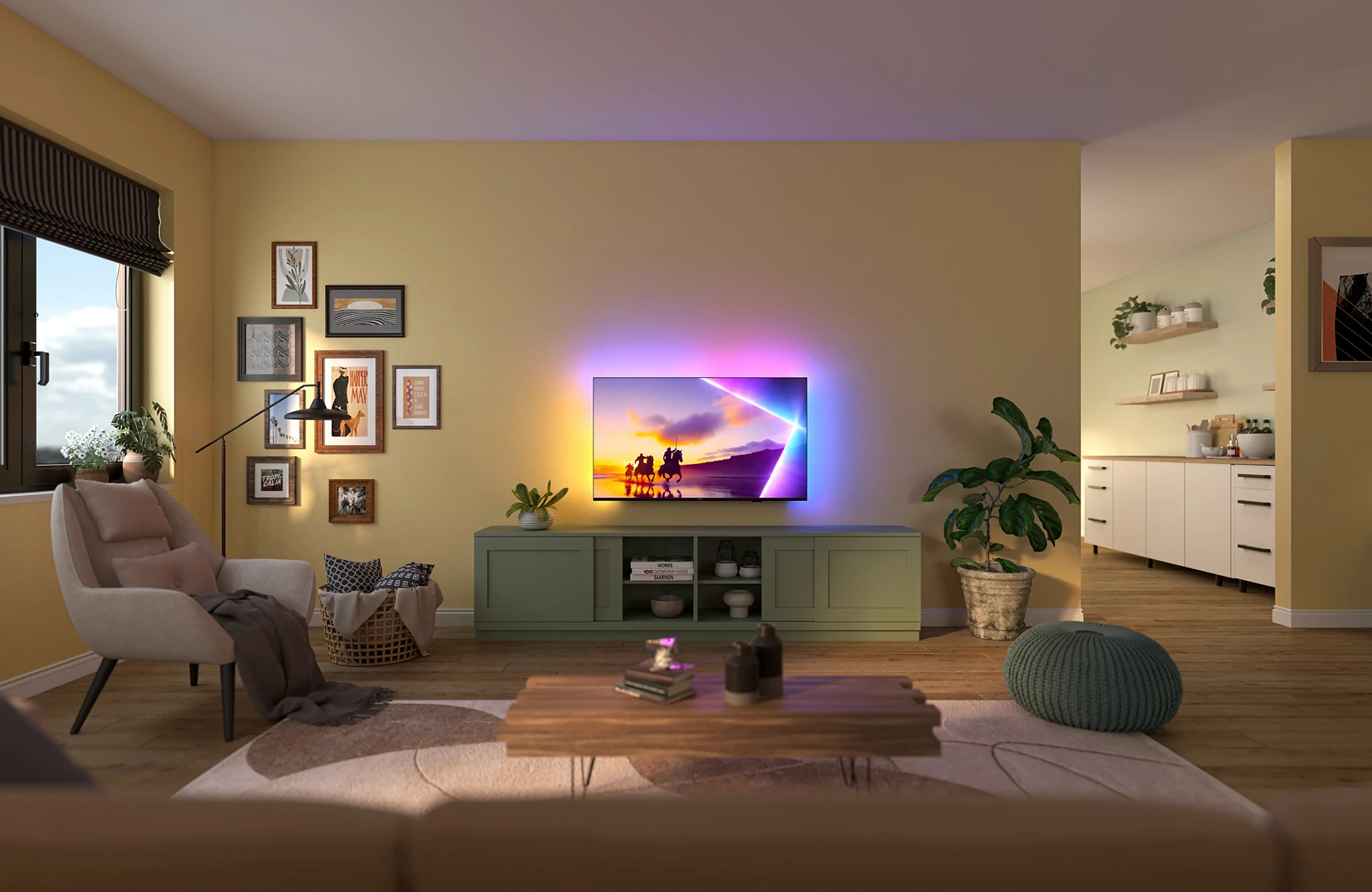 TV Philips QLED 43PUS8450 43 4K Ambilight Smart TV Dolby Atmos — photo 6