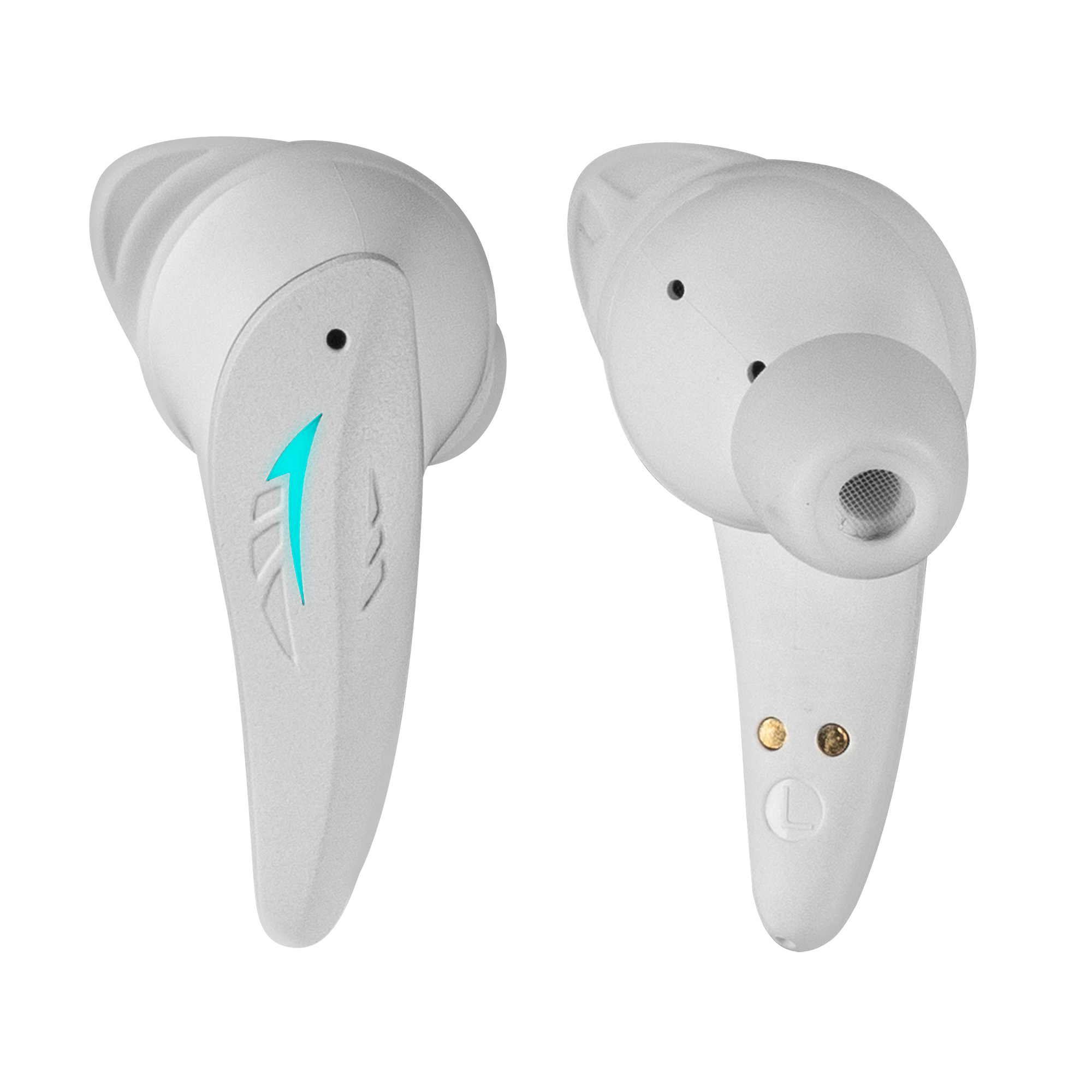 Mars Gaming MHI-ULTRA White Wireless Headset TWS RGB Flow Bluetooth 5.3 Triple Noise Cancellation 24H Battery – image 2
