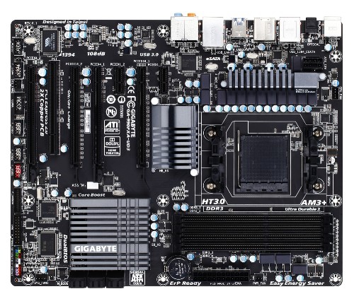 GIGABYTE GA-990FXA-UD3 motherboard AMD 990FX Socket AM3 ATX – image 1