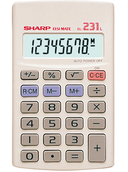 Sharp EL-231L calculator Pocket Basic