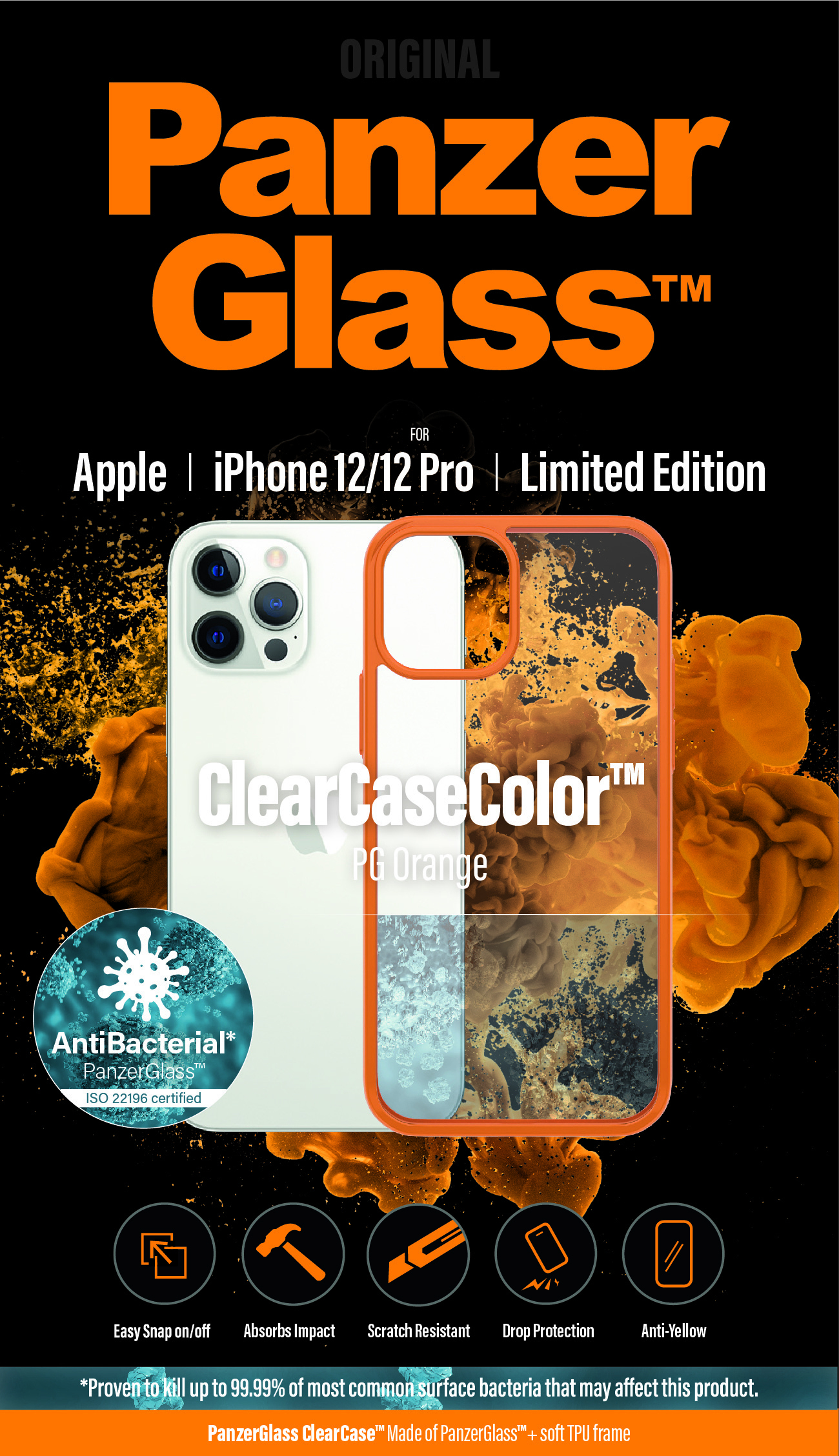 PanzerGlass ® ClearCaseColor™ iPhone 12 | 12 Pro - ® Orange Limited Edition – image 9