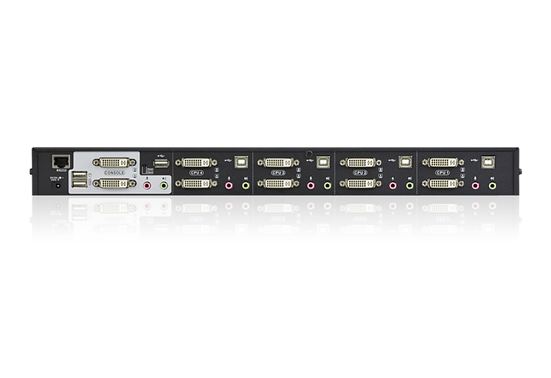 ATEN 4-Port USB DVI Dual-View KVM Switch with Audio & USB 2.0 Hub (KVM cables included) – image 2