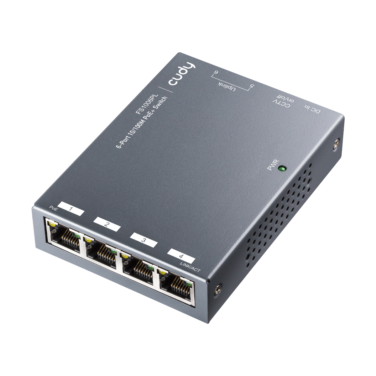 Cudy FS1006PL network switch Fast Ethernet (10/100) Power over Ethernet (PoE) Grey – image 3