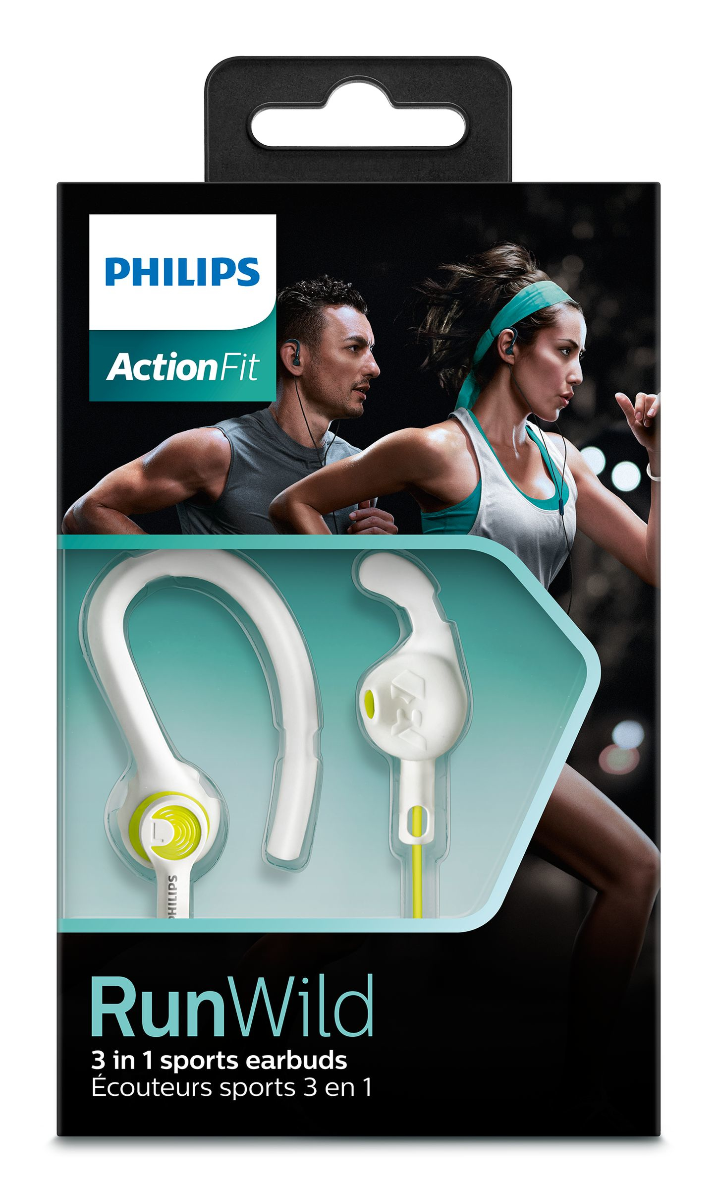 Philips ActionFit SHQ1400LF/27 headphones/headset Wired Ear-hook, In-ear Lime, White – image 2