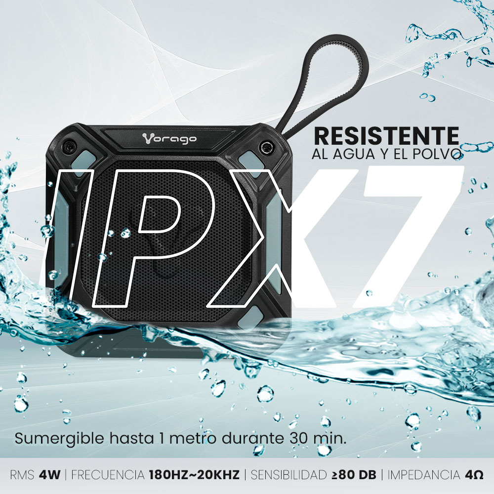 Bocina Portátil Vorago BT SPEAKER 300 V3 - Bluetooth - 3.5mm - BSP-300-V3 Bocina Portátil Vorago BT SPEAKER 300 V3 - Bluetooth - 3.5mm - BSP-300-V3