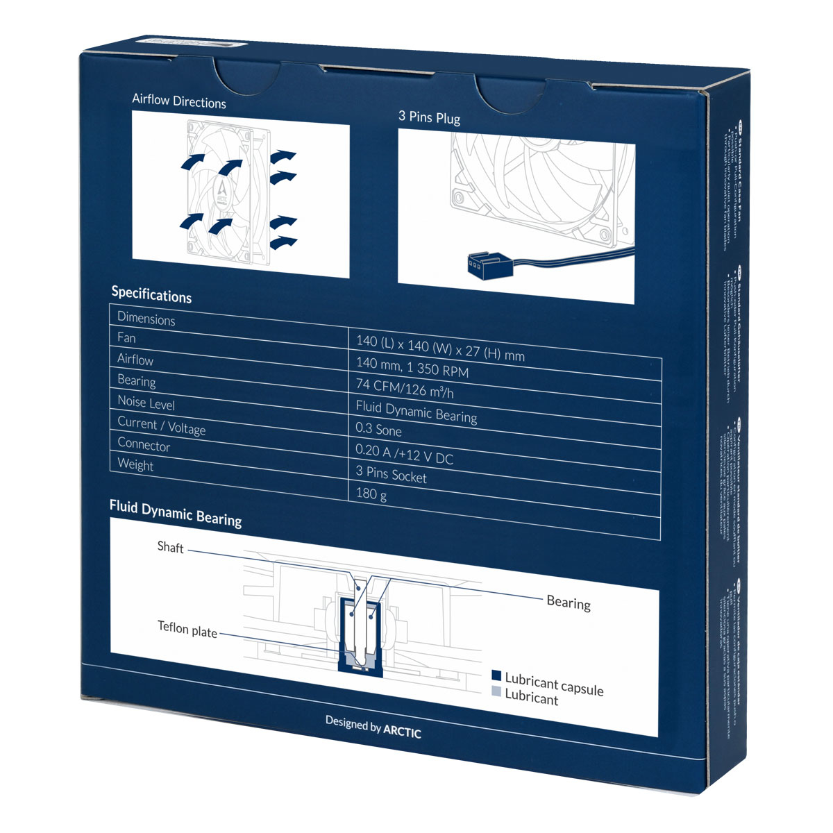 ARCTIC F14 3-Pin fan with standard case – image 7