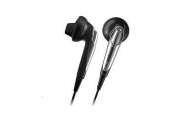 JVC HP-F207L-B headphones/headset Wired In-ear Black, Silver