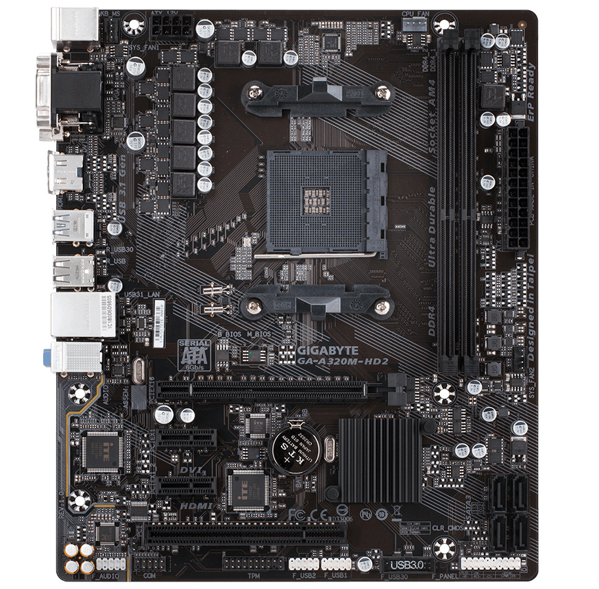 GIGABYTE GA-A320M-HD2 motherboard AMD A320 Socket AM4 micro ATX – image 5