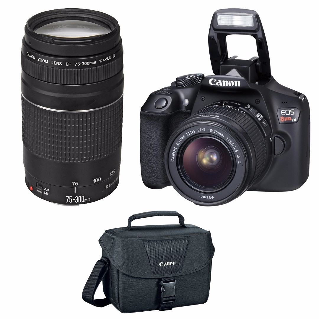 Canon EOS Rebel T6 EF-S 18-55mm + EF 75-300mm – image 3