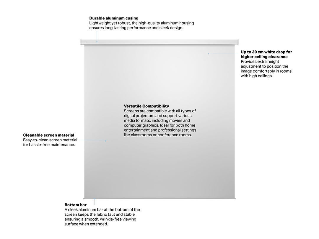 Multibrackets M 1:1 Motorized Projection Screen – image 3